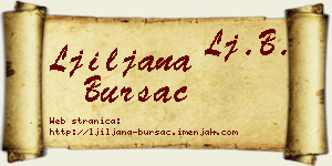 Ljiljana Bursać vizit kartica